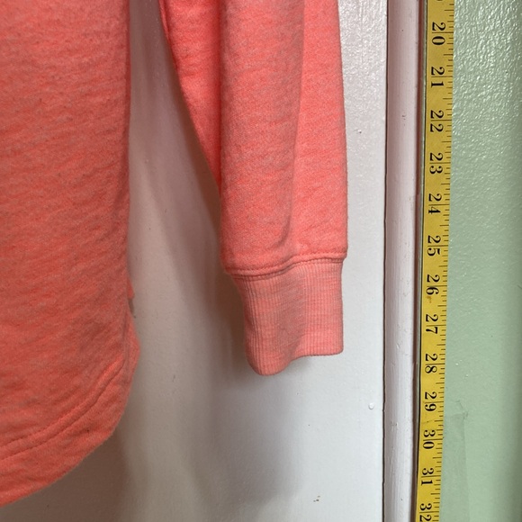 VICTORIAS SECRET PINK Long Sleeve Light Fleece Pullover Top Coral Womens Small - Picture 9 of 14